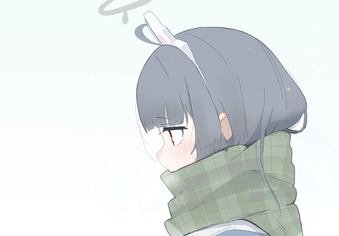 女の子がマフラーに髪入れるやつすき 