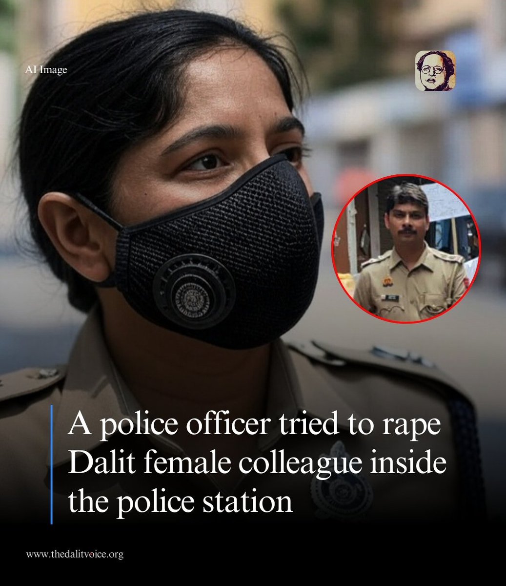 ambedkariteIND's tweet photo. #Horrific Mathura Police Sub Inspector Mohit Rana tried to rape a Dalit woman colleague inside the police station, when she screamed he pushed her and ran away. Women are no longer safe even in police stations, the media will not tell you because the accused is caste Hindu.... https://t.co/RolSCcSoNe