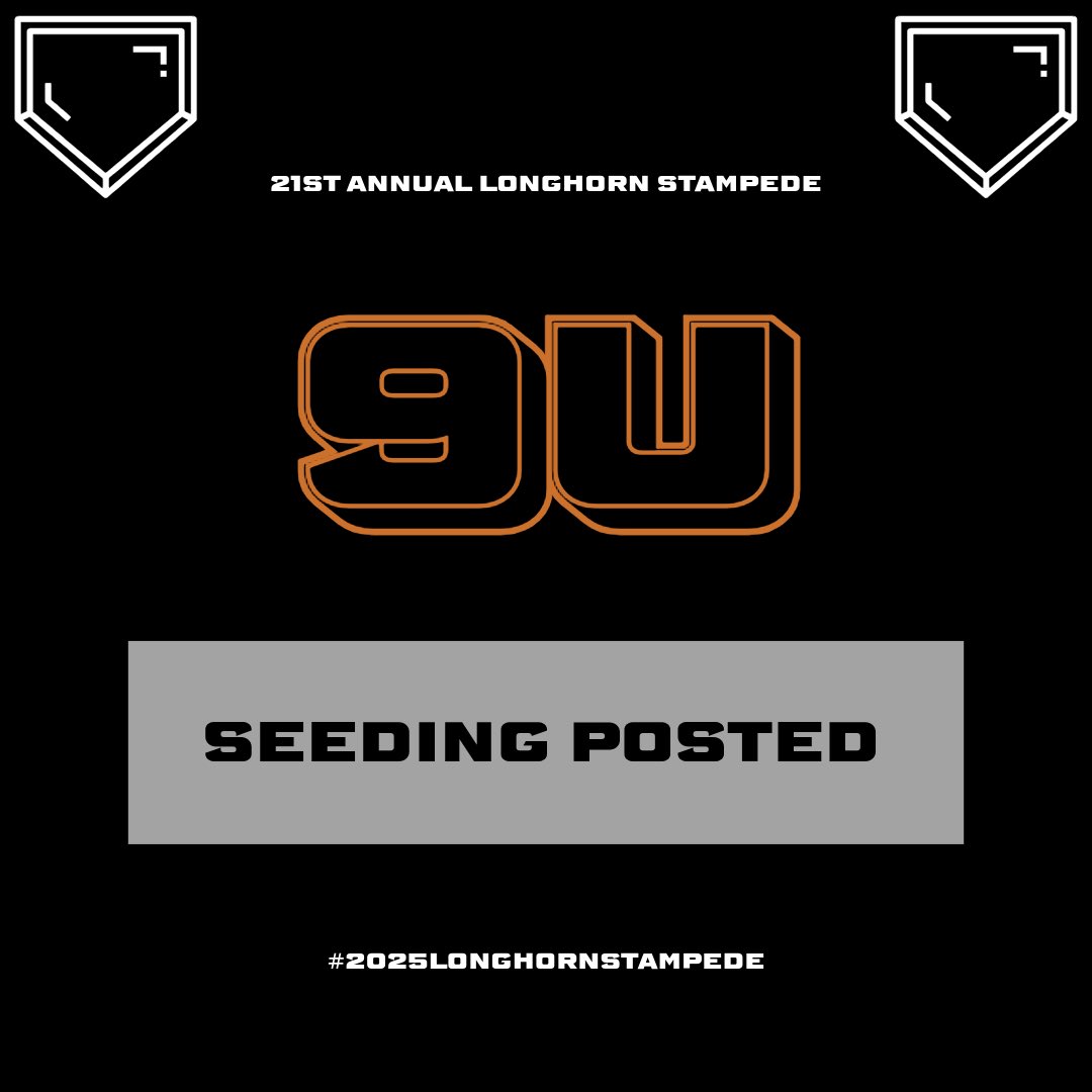 9u playoff seeding posted! #2025LonghornStampede