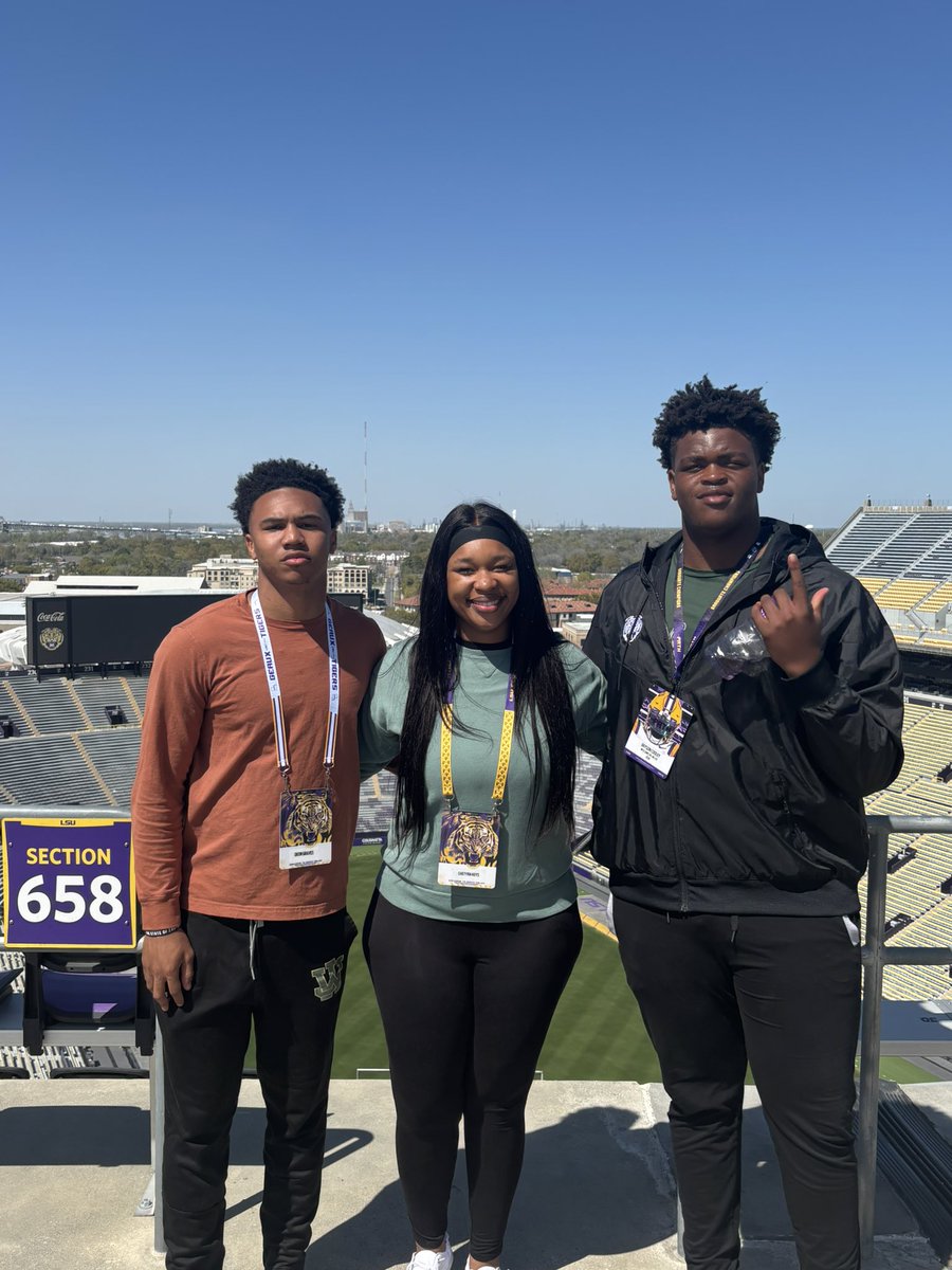 Bryson1of1's tweet image. Had a great time @LSUfootball  today 🐯‼️‼️