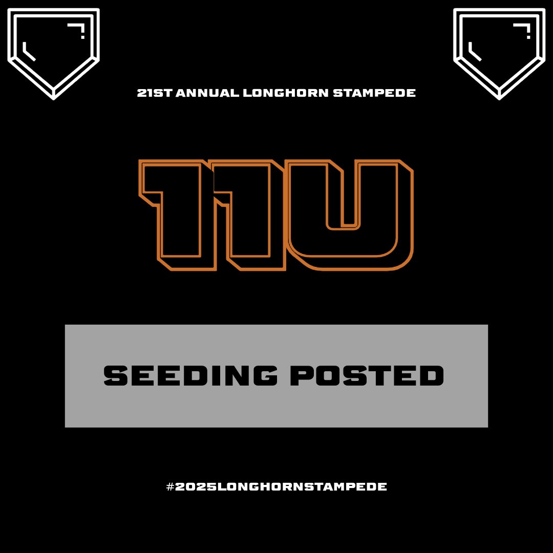 11u playoff seeding posted! #2025LonghornStampede