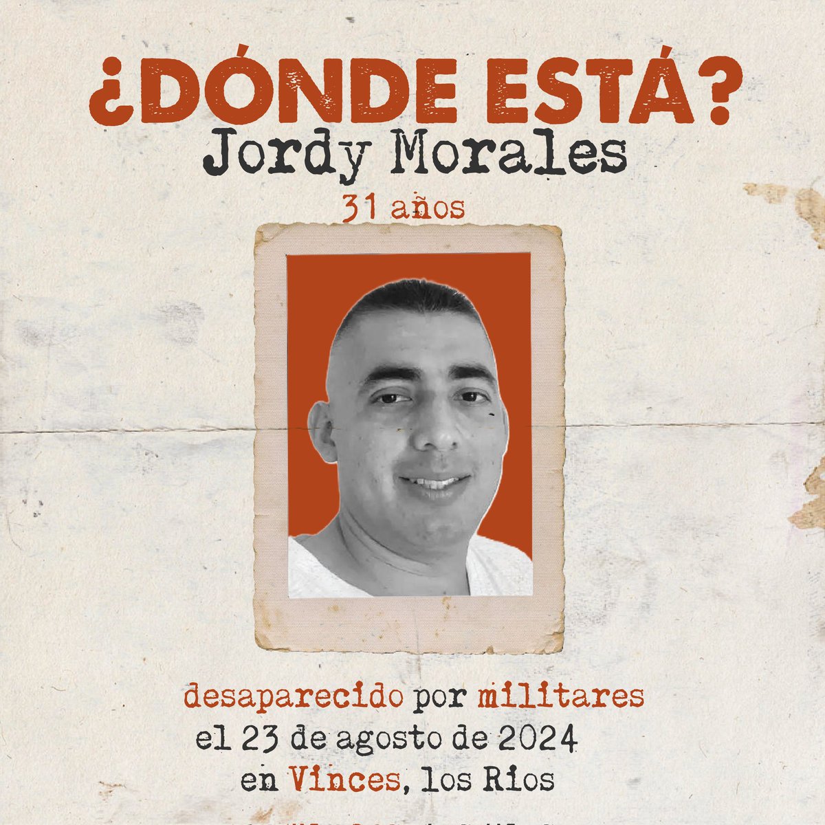 10 militares irrumpieron en el domicilio de Jordy el 23 de agosto de 2024, se lo llevaron. Se desconoce de su paradero  #DóndeEstán #ElEstadoEsResponsable <a href="/FFAAEcuador/">Fuerzas Armadas del Ecuador</a> <a href="/FiscaliaEcuador/">Fiscalía Ecuador</a> <a href="/Presidencia_Ec/">Presidencia Ecuador 🇪🇨</a>