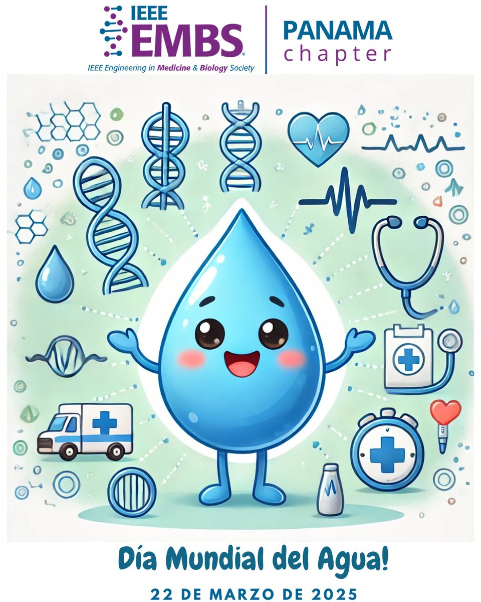 💧 El agua es salud 🏥 y un recurso vital en instalaciones médicas.
Desde IEEE EMBS Panamá destacamos su rol en equipos biomédicos y de laboratorio 🧪.
💡 La ingeniería biomédica impulsa soluciones móviles 📱 para monitorear su calidad en zonas rurales.

#WorldWaterDay2025