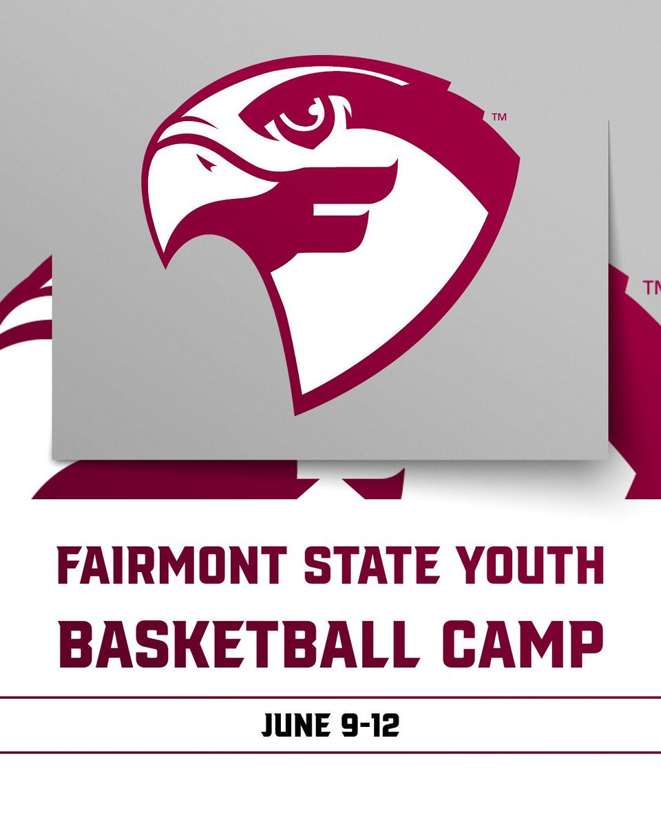 SAVE THE DATE!

Fairmont State Youth Basketball Camp is scheduled for June 9-12. Additional information along with a sign-up link will be posted soon! #SoarFalcons