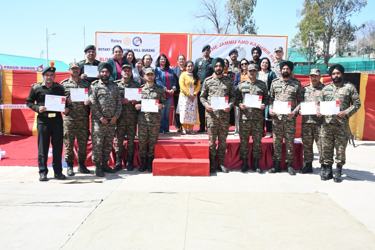 suryacommand's tweet photo. #IndianArmy
#SuryaCommand
💉💉‘𝗛𝗲𝗿𝗼𝗲𝘀 𝘀𝗮𝘃𝗲 𝗹𝗶𝘃𝗲𝘀, 𝗻𝗼𝘁 𝗷𝘂𝘀𝘁 𝗼𝗻 𝘁𝗵𝗲 𝗯𝗮𝘁𝘁𝗹𝗲𝗳𝗶𝗲𝗹𝗱 𝗯𝘂𝘁 𝗯𝗲𝘆𝗼𝗻𝗱!’🩸🩸
#SuryaWarriors of #GoldenKeyDivision organized a blood donation camp at #Jutogh, wherein soldiers and local populace united in a remarkable show of solidarity. Over 200 personnel enthusiastically donated blood for the noble cause. #GoldenKeyDivision remains committed to humanity and the well-being of own.
#DonateBloodSaveLives #ArmyForLife
#ServiceBeyondDuty
@adgpi
@ProDefLko
@PRODefDehradun
@SpokespersonMoD
@UBArea_IA
@HQ_IDS_India
@MinofDefIndia