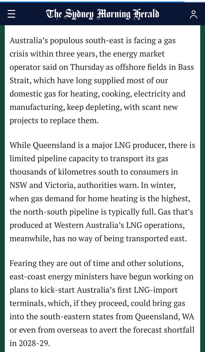 🇦🇺  has a gas export problem, not a gas supply problem - we export 80-90% of our gas (with little return to taxpayers).

The Govt should use export controls to give 🇦🇺 households &amp; businesses immediate cost of living bill relief. There's no need to open more gas fields.