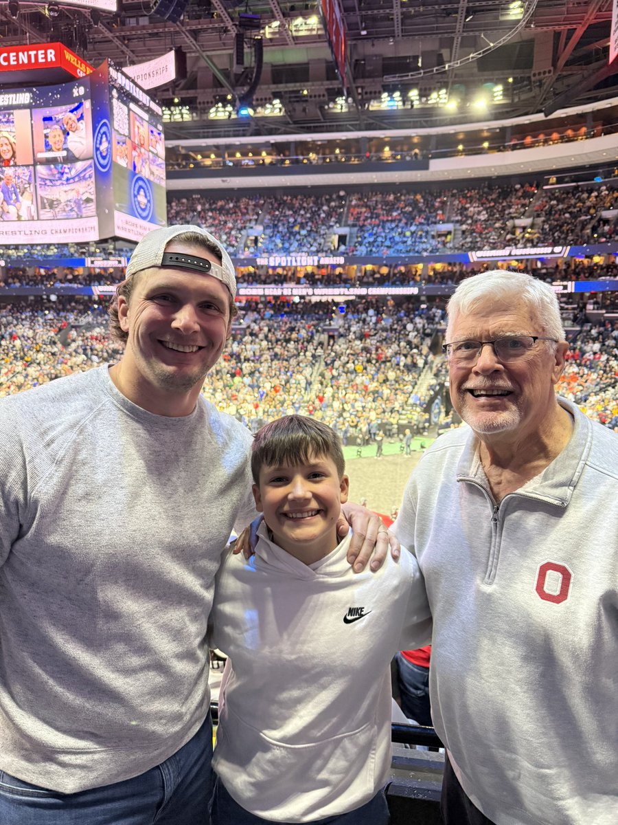 One of the best weekends of the year, shared with my dad and son. Nothing beats this. #NCAAWrestling
