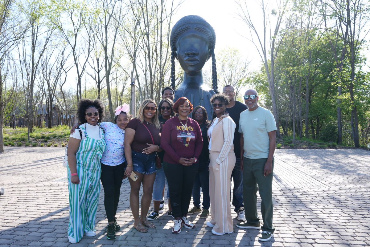 TheKingCenter's tweet photo. #TheKingCenter’s last stop before our debrief dinner in #Montgomery today: the Freedom Monument #SculpturePark (#LegacySites)

#TheKingCenter is in Montgomery with girls from our #EmpowHER initiative, as well as with our fellows and interns. 

#TheMovementIsNow #EqualJusticeInitiative #EJI #Legacy #Love #Strategy #Hope #Youth #MLK #King100