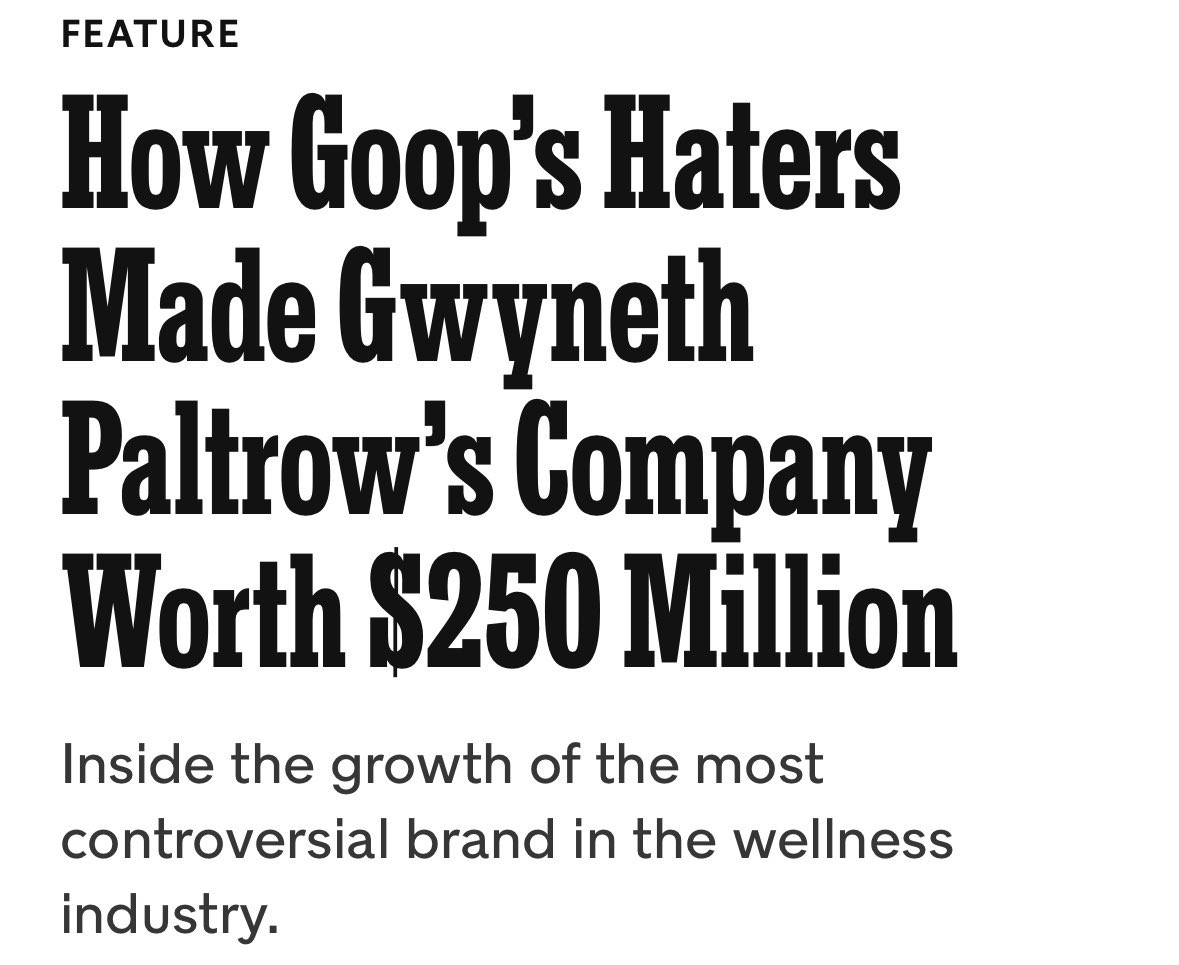 Today the <a href="/nytimes/">The New York Times</a> covered the business side of
GOOP, here's the medical side of the damage the company has done .youtube/Goop <a href="/taffyakner/">Taffy Brodesser-Akner</a>