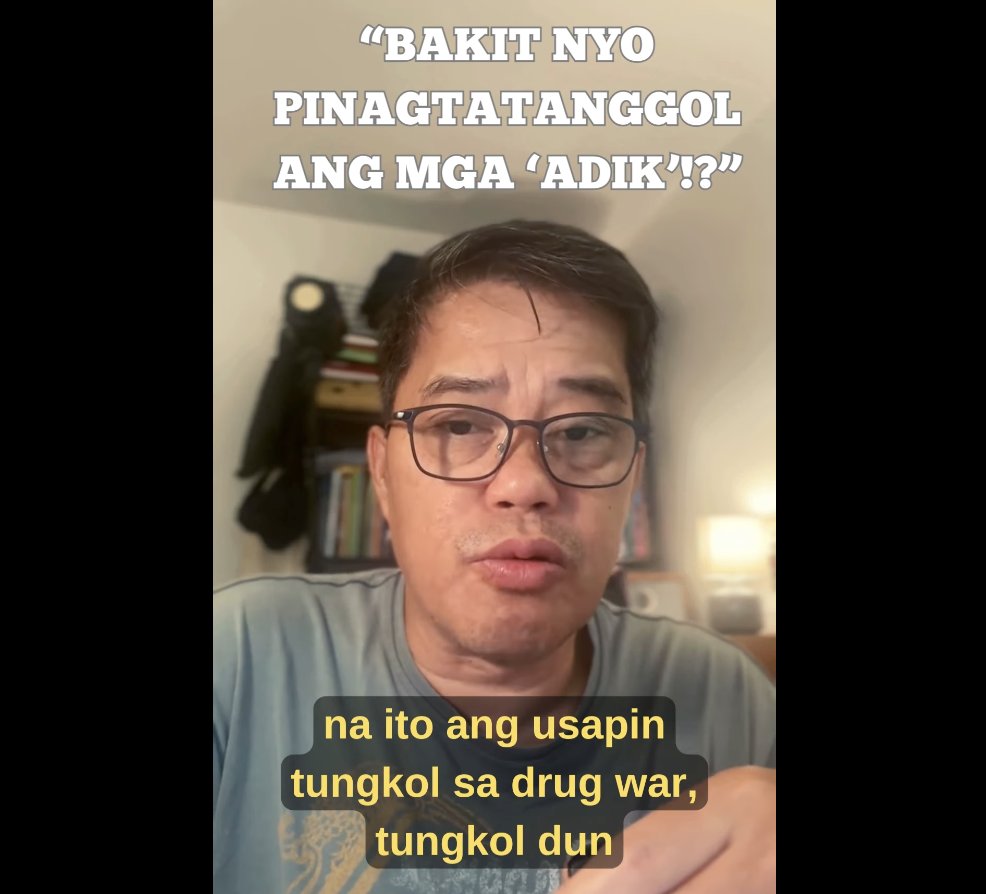 VIDEO: Sagutin natin ang laging tanong ng mga DDS at mga supporters ng #drugwar: Bakit nyo pinagtatanggol ang mga kriminal, ang mga "adik"? 

Isa itong malisyosong tanong na ang layunin ay pagtakpan ang mas malalang krimen na ginawa ni Duterte.

#ICC #duterte #FightFakeNews