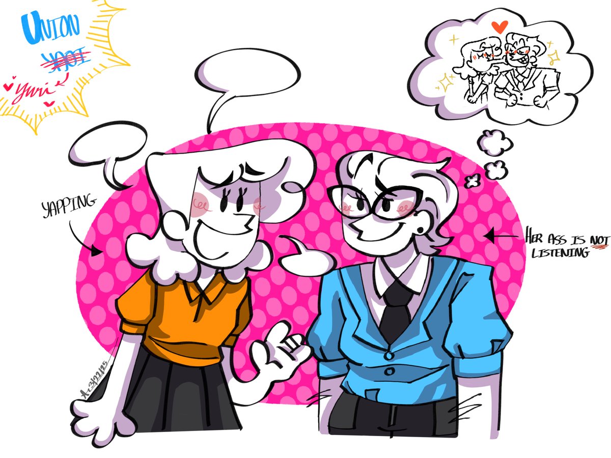 BaconwithEggsss's tweet image. Union yaoi? No, union yuri ❤️

I have to go to work :/

@animationguild 
#standwithanimation #noaiart #againstai #animationguild #unionyaoi #humanart #cartoons #artontiktok #tiktokart #lgbt #fusion #fanart #cartoontok #arttok #animatortiktok #animatorsunite