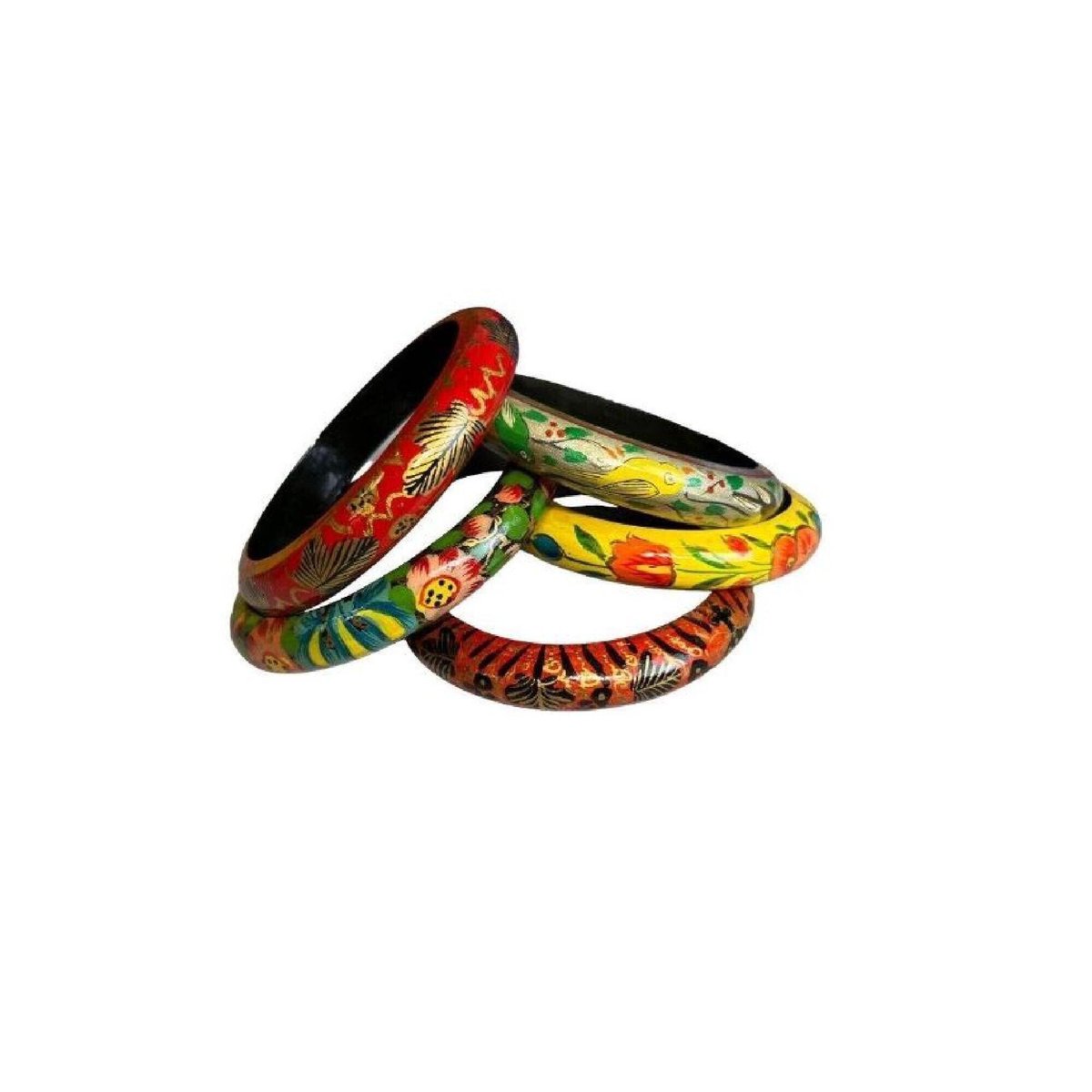JunkYardBlonde's tweet photo. Vintage Hand Painted Wood Bangle Bracelets, Set of 5, Free Shipping https://t.co/666KTdFT55 #Etsy #JunkYardBlonde #BohemianJewelry https://t.co/5UhPeedgQx