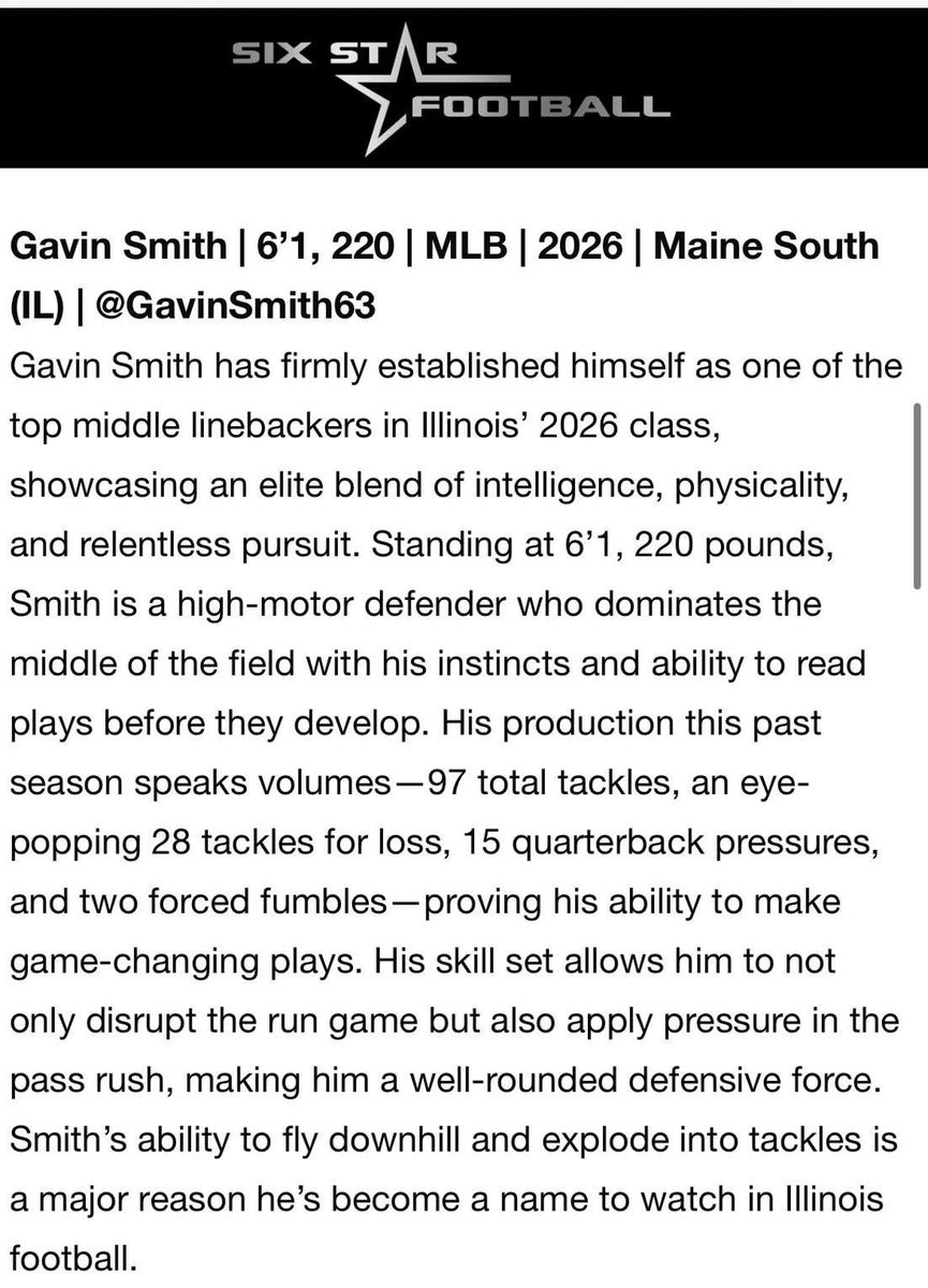 GavinSmith63's tweet image. I appreciate the write up and recognition from Sixth Star Football. Looking forward to the season ahead. Go Hawks!
@HawksMaine @EDGYTIM