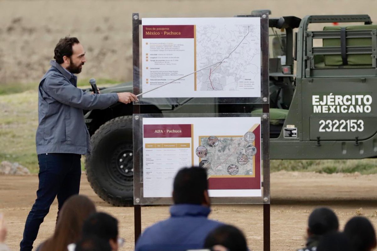 Arrancamos la construcción del tren AIFA-Pachuca🚊

Con la Presidenta <a href="/Claudiashein/">Claudia Sheinbaum Pardo</a>, el Gobernador <a href="/juliomenchaca_/">Julio Menchaca</a>, Jesús Esteva de <a href="/SICTmx/">SICT México</a>, Ricardo Trevilla y Ricardo Vallejo de <a href="/Defensamx1/">@Defensamx</a> y equipo del <a href="/GobiernoMX/">Gobierno de México</a>, iniciamos los trabajos de esta nueva ruta de tren de pasajeros.