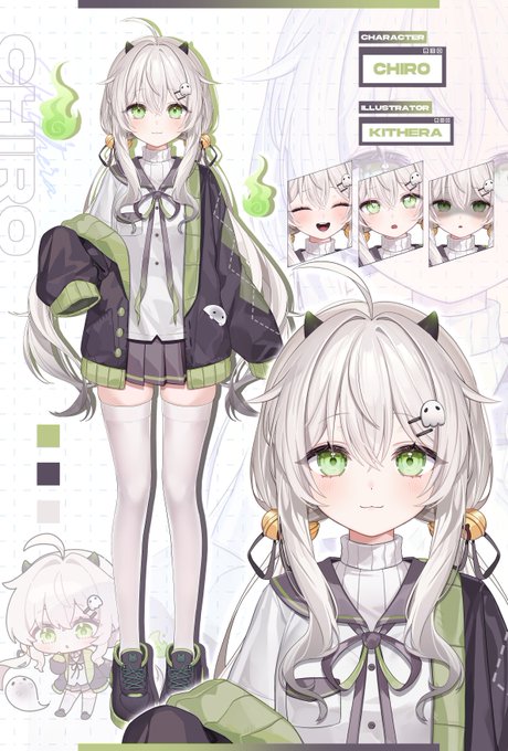 [V-llage] I was in charge of drawing Chiro(#chiro_v_llage) 's Live2D model. Thank you!
치로 (#chiro_v_llage ) 님의 버튜버 모델 작업하였습니다. 맡겨주셔서 감사합니다! 💚🤍
#vtuber 