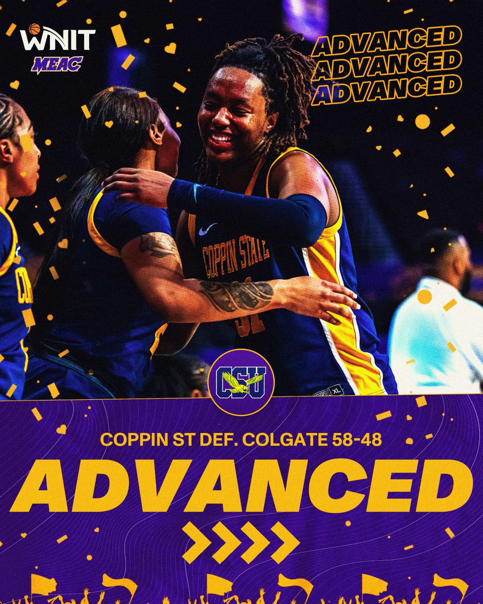 The Eagles advance to the second round of the WNIT!🏀🏆 #MEACHoops #MEACPride @coppinstate_wbb