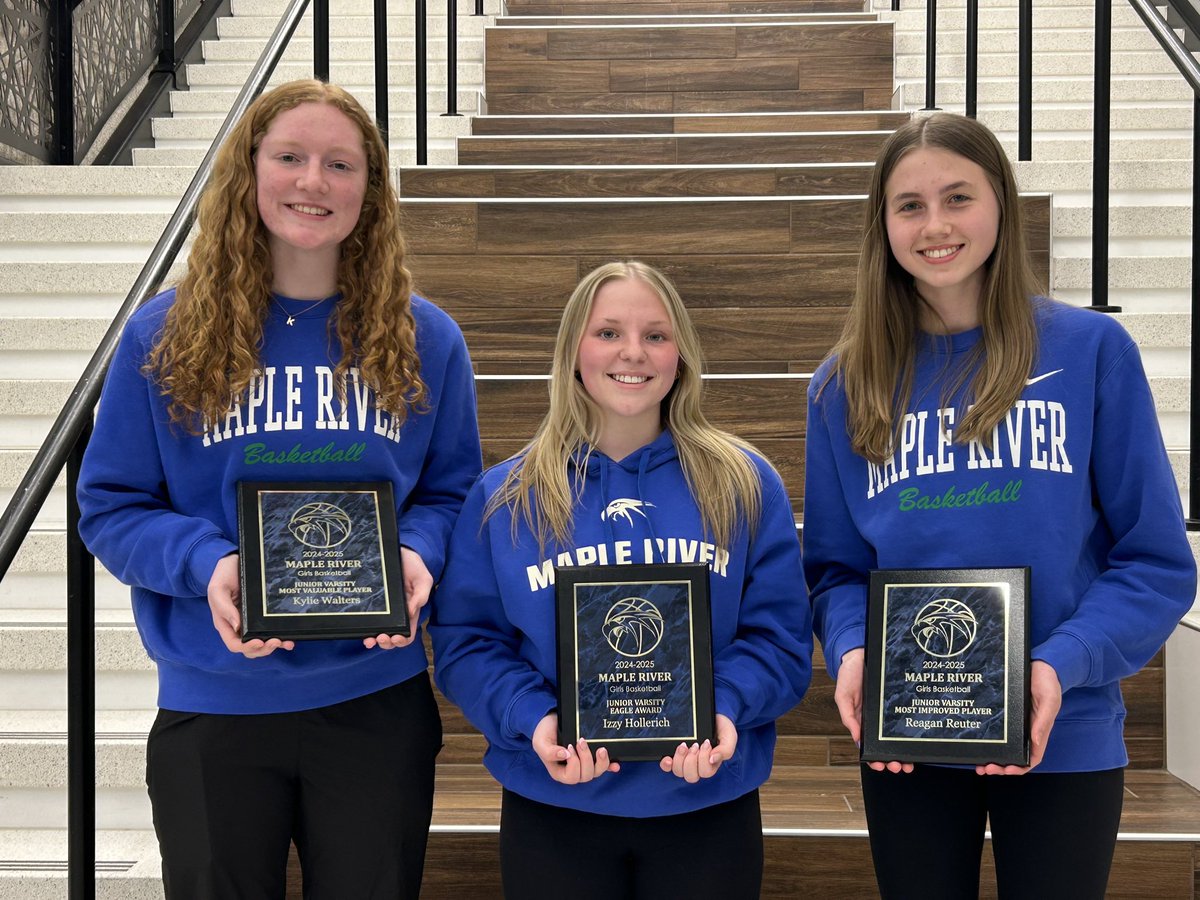 Congratulations to our JV Award Winners

Most Valuable Player: Kylie Walters
Eagle Award: Izzy Hollerich
Most Improved Player: Reagan Reuter