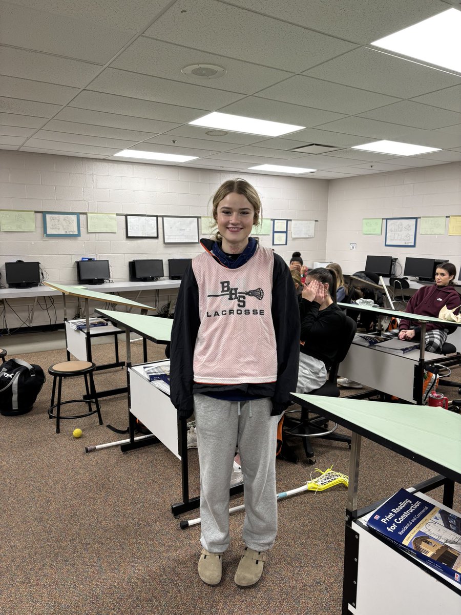 CreekWomensLax's tweet photo. And the hype cone goes to Alena this week! Her hustle is contagious and her work ethic is on 🔥

#bhslax https://t.co/hFJlYRwX2W
