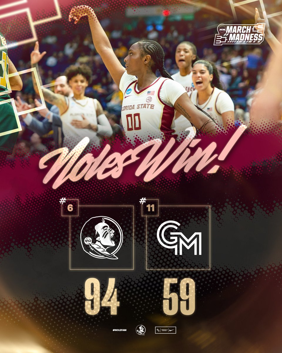 We're dancing til the morning light and moving on 🔥

#NoleFAM | #MarchMadness