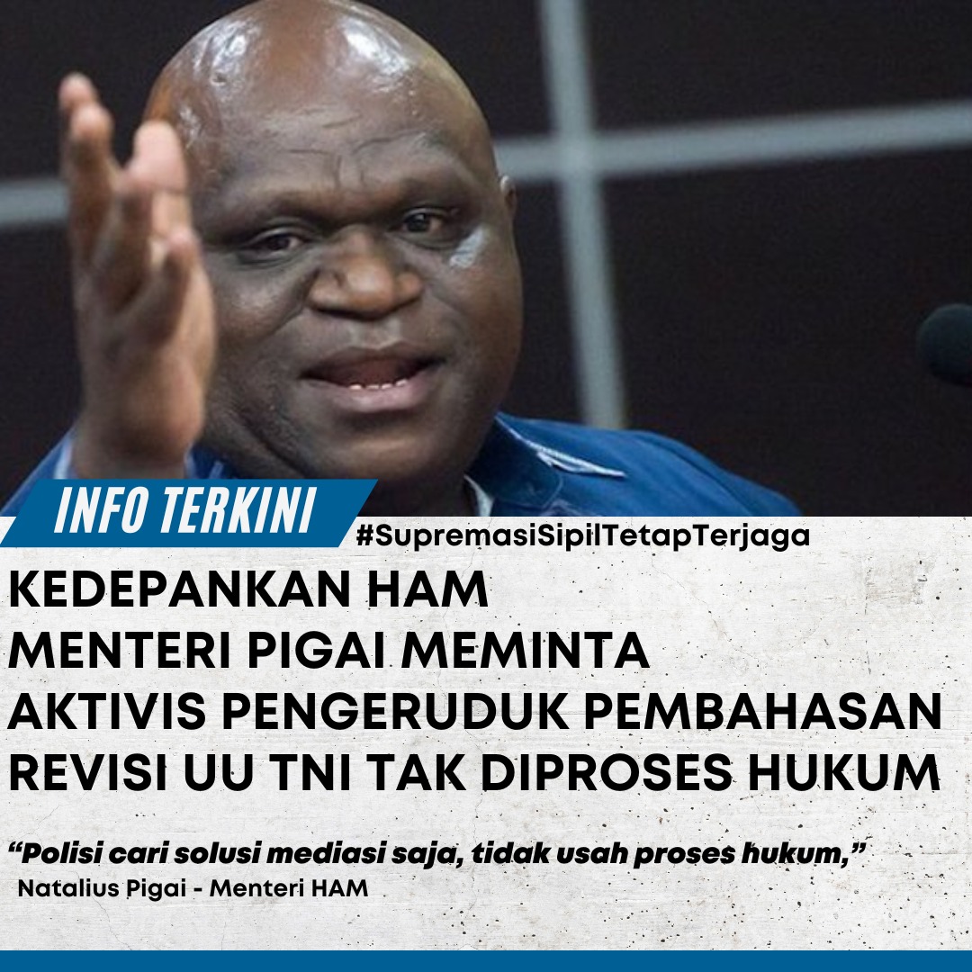 Pemerintah pastikan HAM terus ditegakan ditengah banyaknya isu pelanggaran HAM khususnya terkait aktivis yang menggeruduk RUU TNI. Bijak dalam bermedsos jangan kebawa HOAX
#SupremasiSipilTetapTerjaga