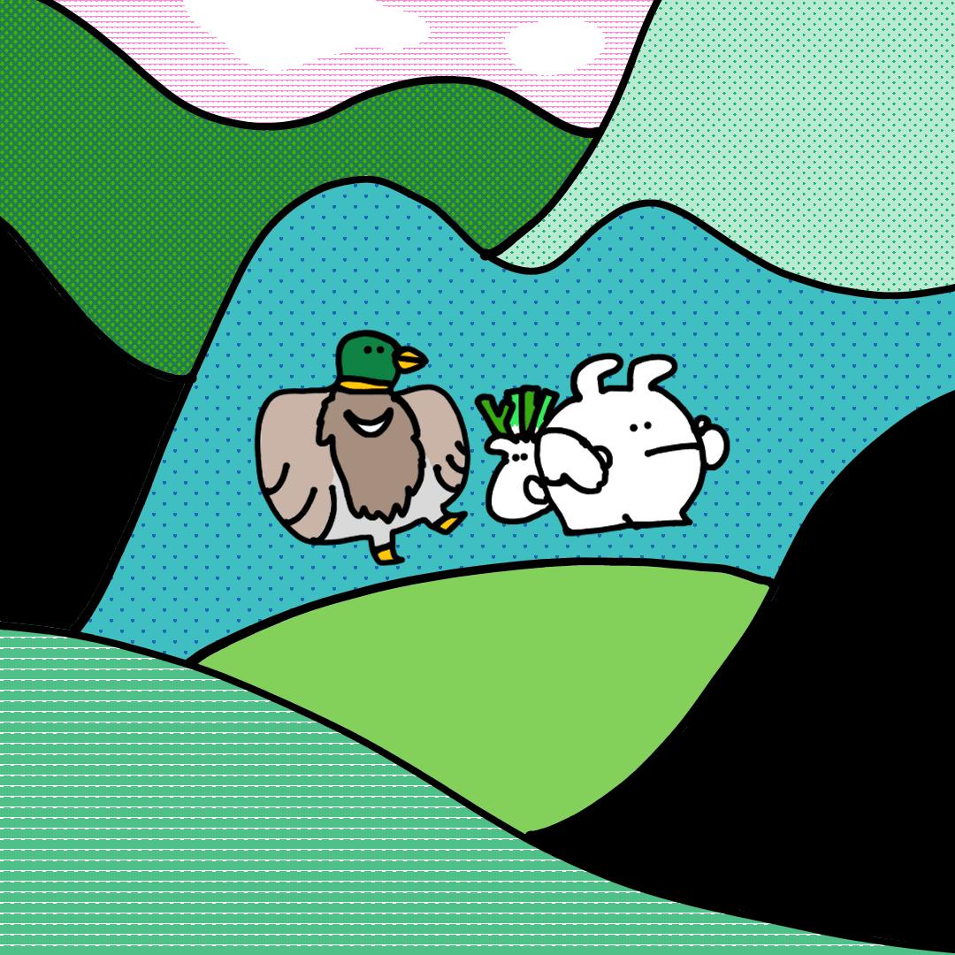 coju612's tweet photo. うさぎ旅行記⑤

えーーーーー！！！
一緒にきてくれることに
なったっぽい！！！🦆

#イラスト好きな人と繋がりたい
#絵柄が好みって人にフォローされたい
#アニマルズ 
#へんてこ動物 
#こじゅと愉快ななかまたち 
#まいたけ #ねぎ #鴨
#なんの材料かな
#材料とかいうな
#鴨が仲間に加わった https://t.co/zA6eGjiZqI