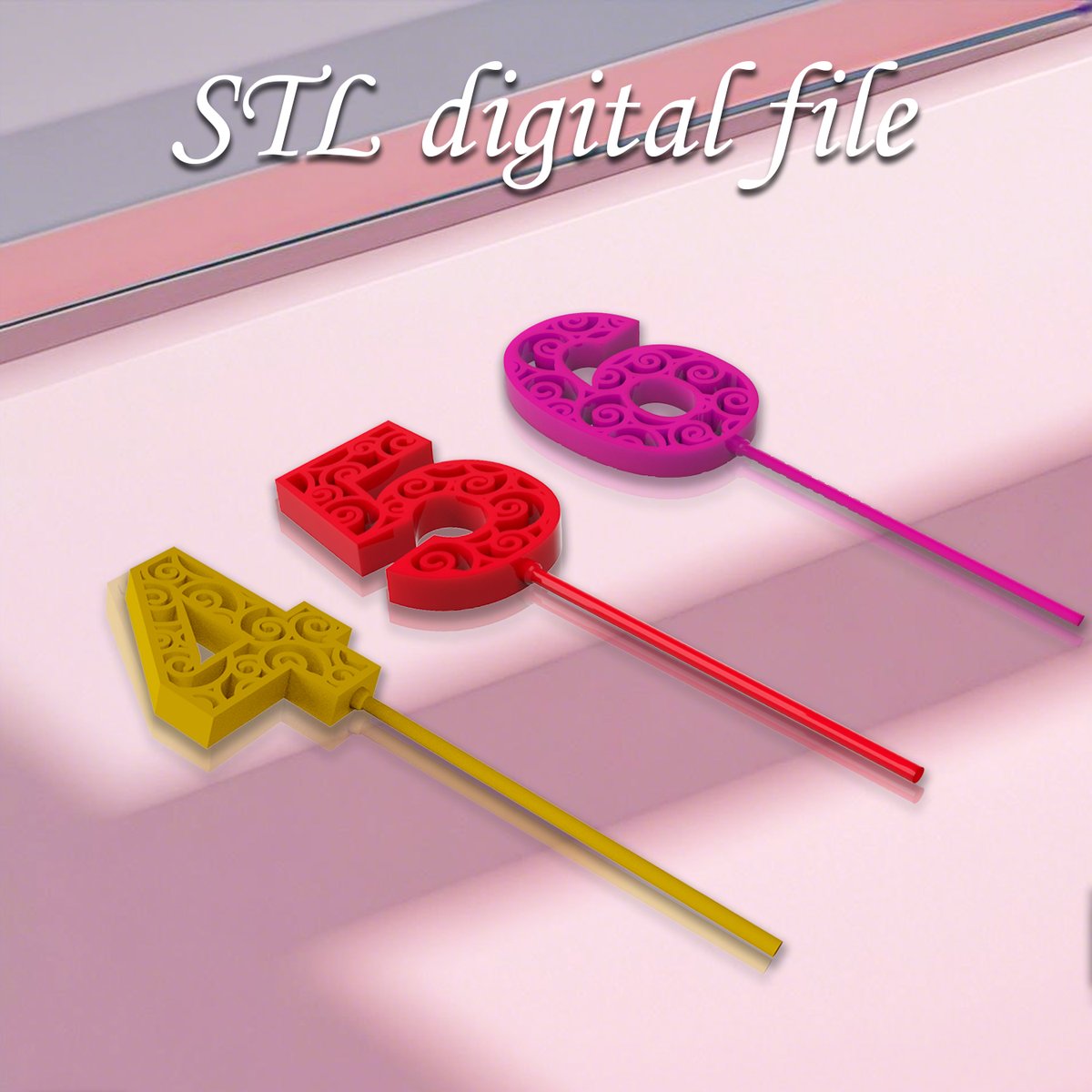 Design7thDim's tweet photo. Elegant Hollow-Out Birthday Cake Number Toppers 3D STL File - 3D Printable Cake Decor for Party, Anniversary, Custom Event  https://t.co/9nKJGxEm1K #3dprinting #birthdaycaketopper #cakedecoration #3dprintfile #stlfile #birthdaydecor #partysupply #customtopper #caketopper https://t.co/SsmXi54Ab7
