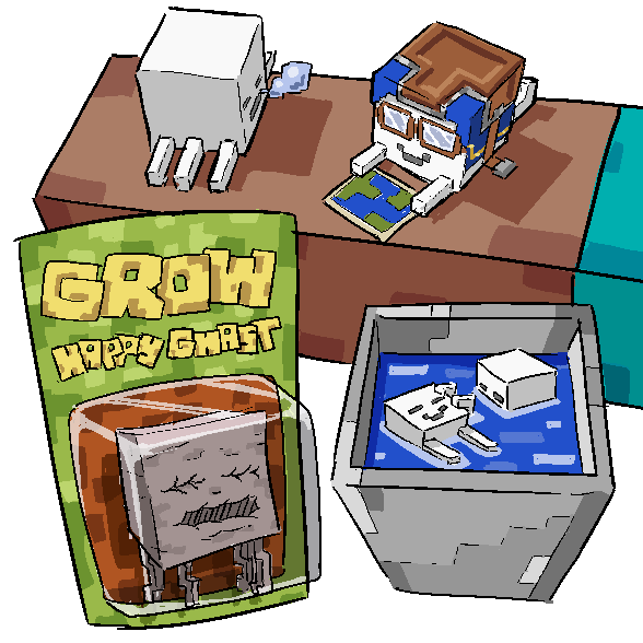 andremation_art's tweet image. The new Happy Ghast reminded me of those dinosaur capsules that grow in water
#Minecraft #MinecraftLIVE