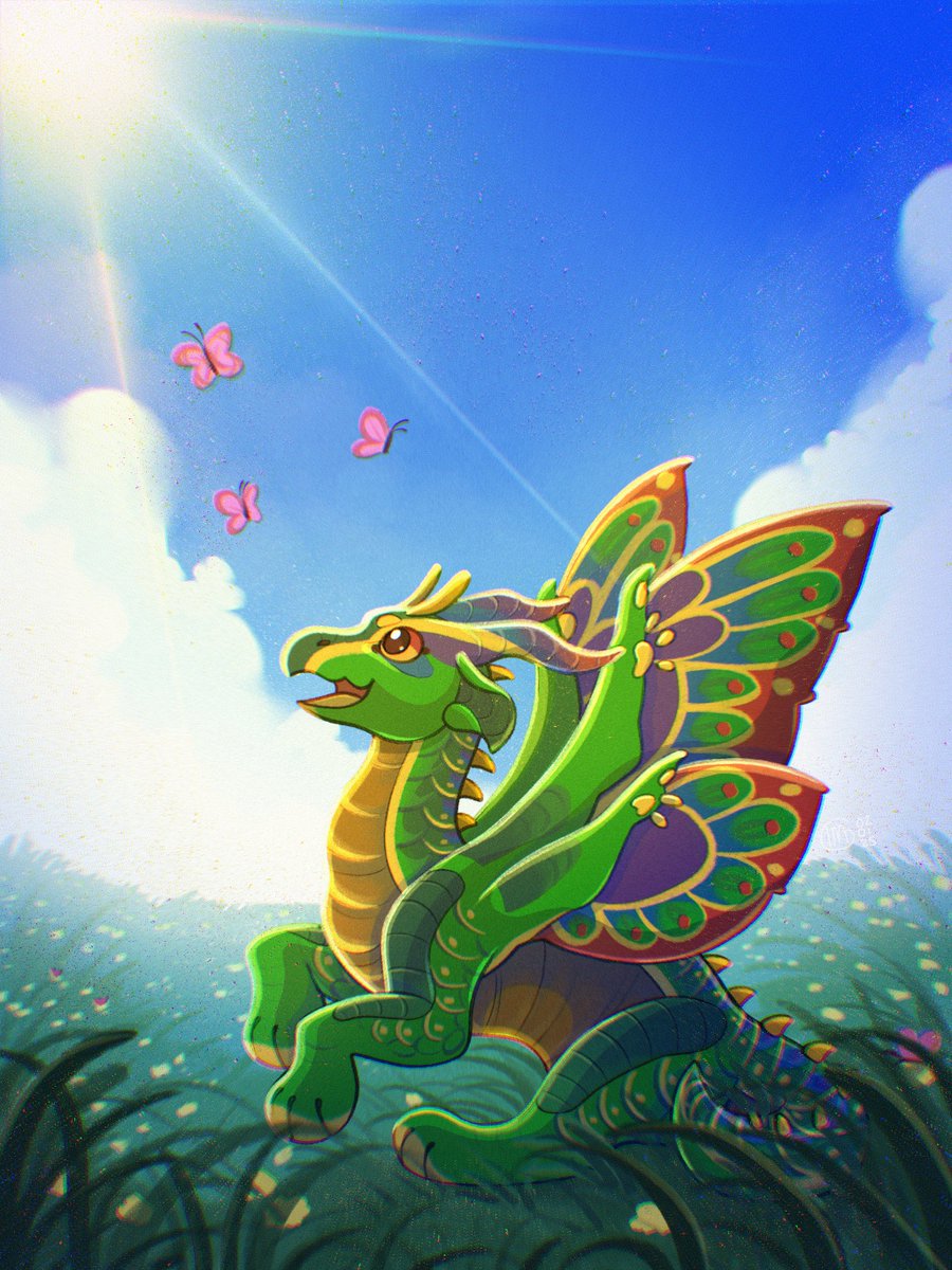 patchworktail's tweet image. secret santa for a friend 🐉

#illustration #dragon #oc