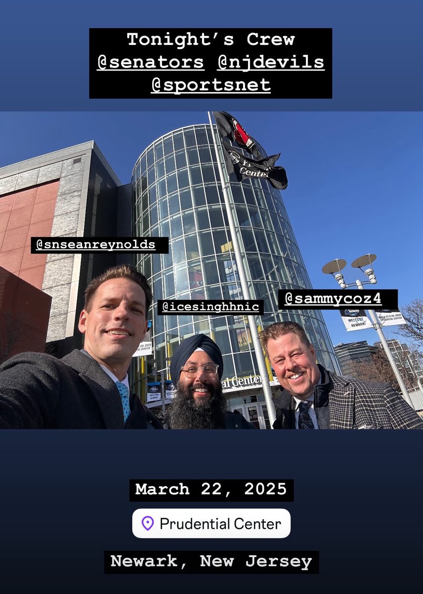 A fun Saturday in New Jersey with the crew! 

#OTTvsNJD