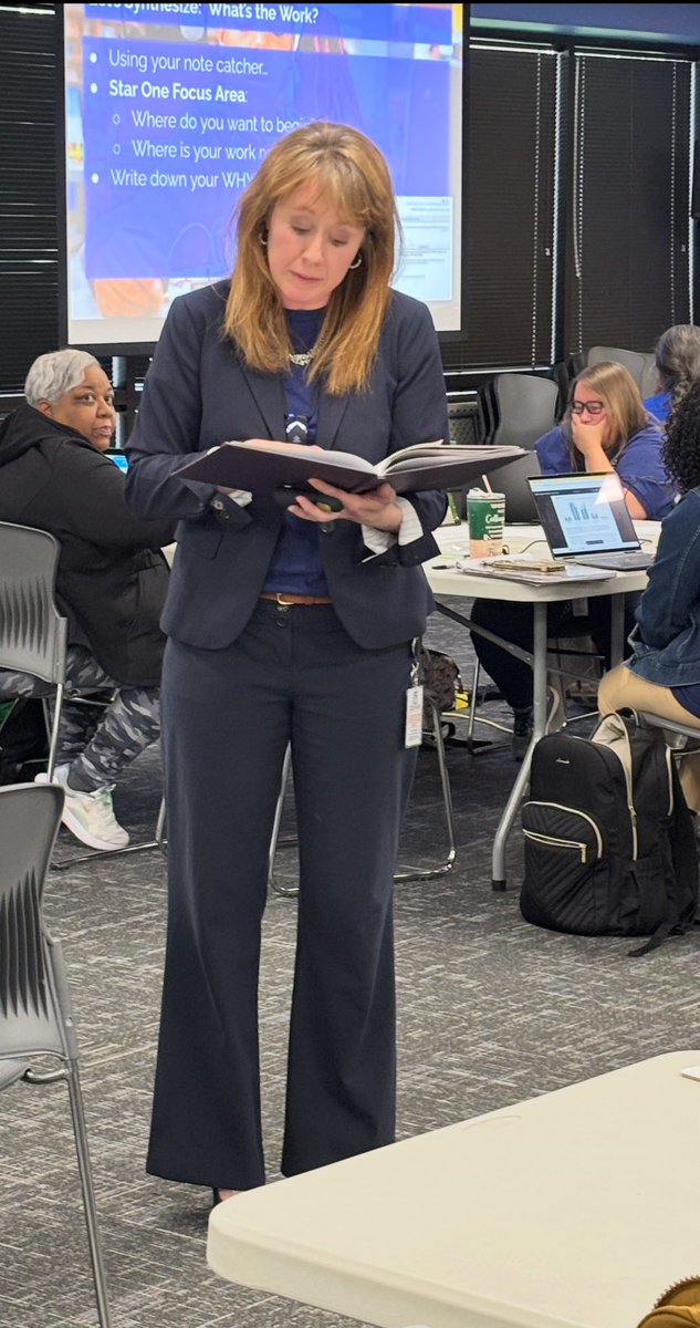 Our very own Anna-Lisa Bailey incorporating literacy as she works with our IFs using problems to develop mathematical concepts.  <a href="/WakeElementary/">Wake Elementary</a>