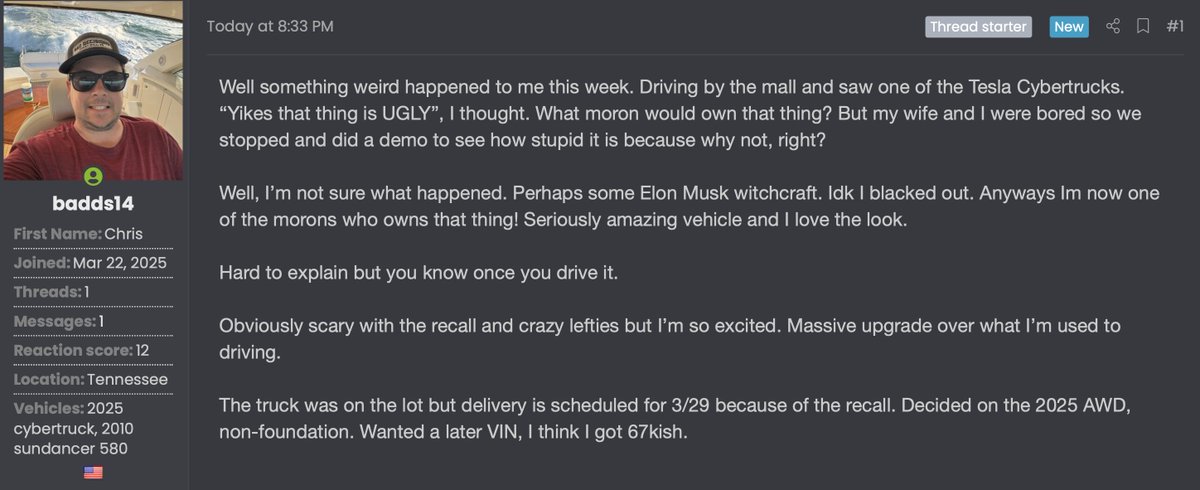 The Cybertruck Guy tweet media