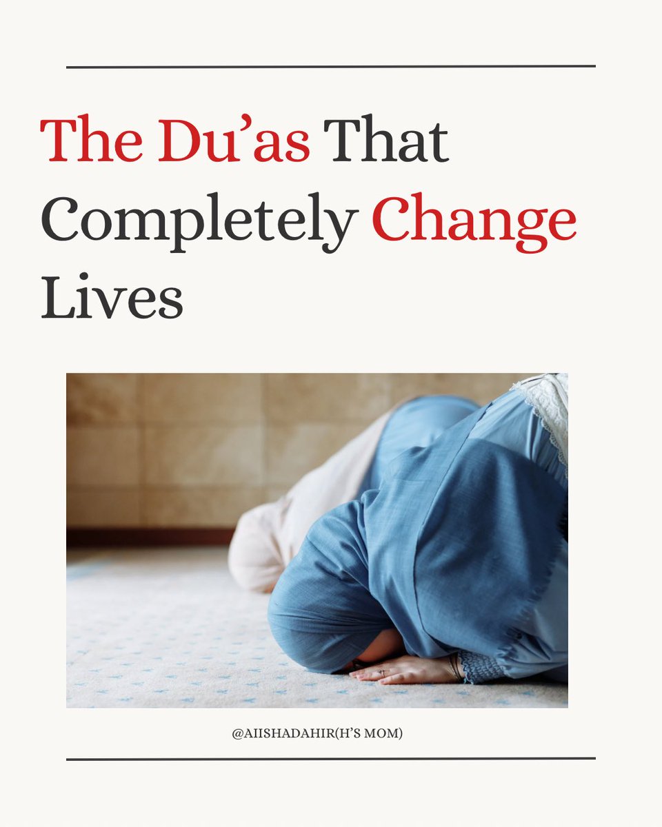 aiishadahir's tweet photo. The Du’as that completely changes lives

Thread🧵 https://t.co/8NoR94lAuT