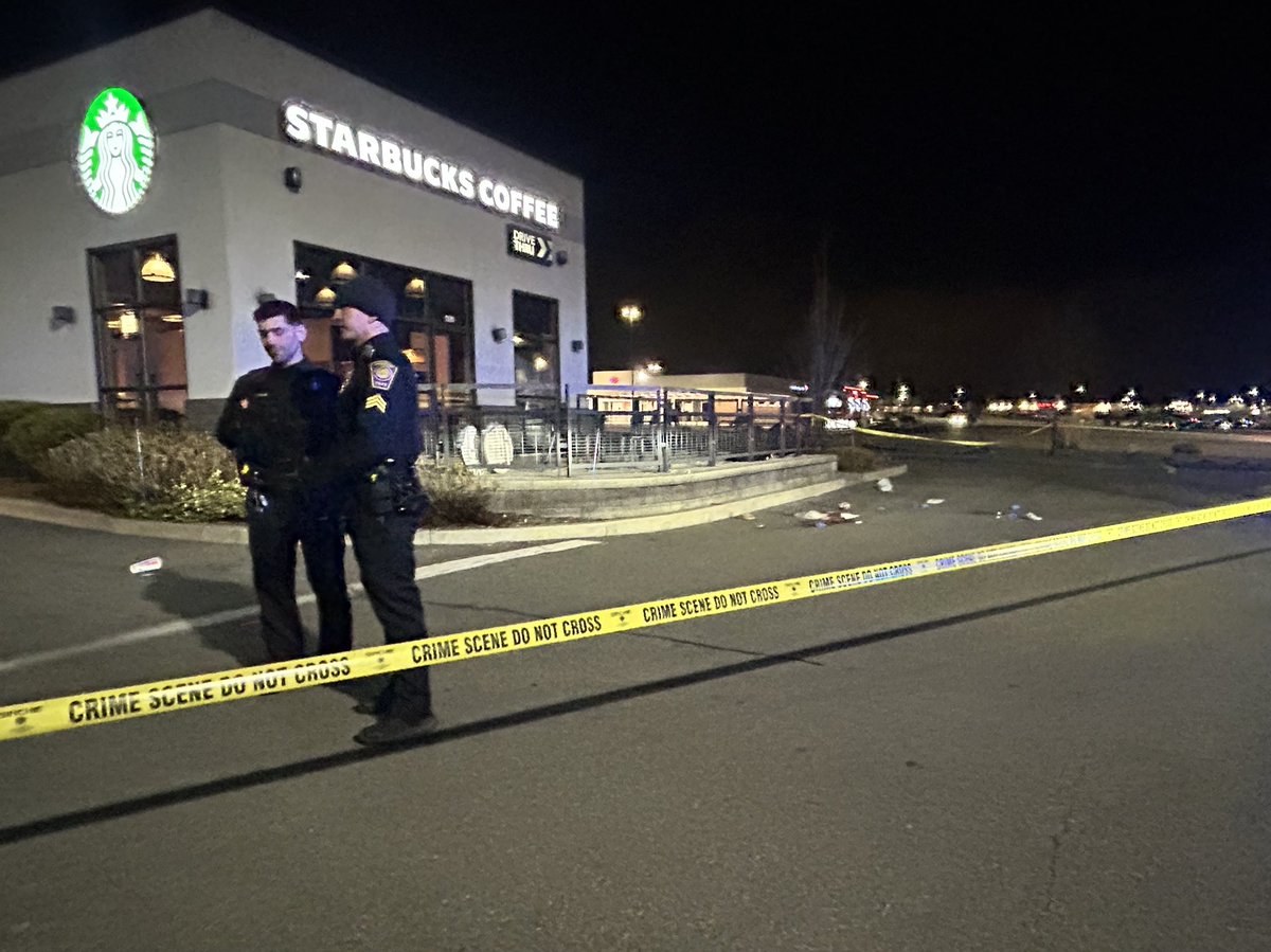 Brockton Police on the scene of a double shooting in the Westgate Mall Parking lot. It started as a fight between a group of teens. Two victims rushed by ambulance— conditions unknown. No arrests. #WCVB