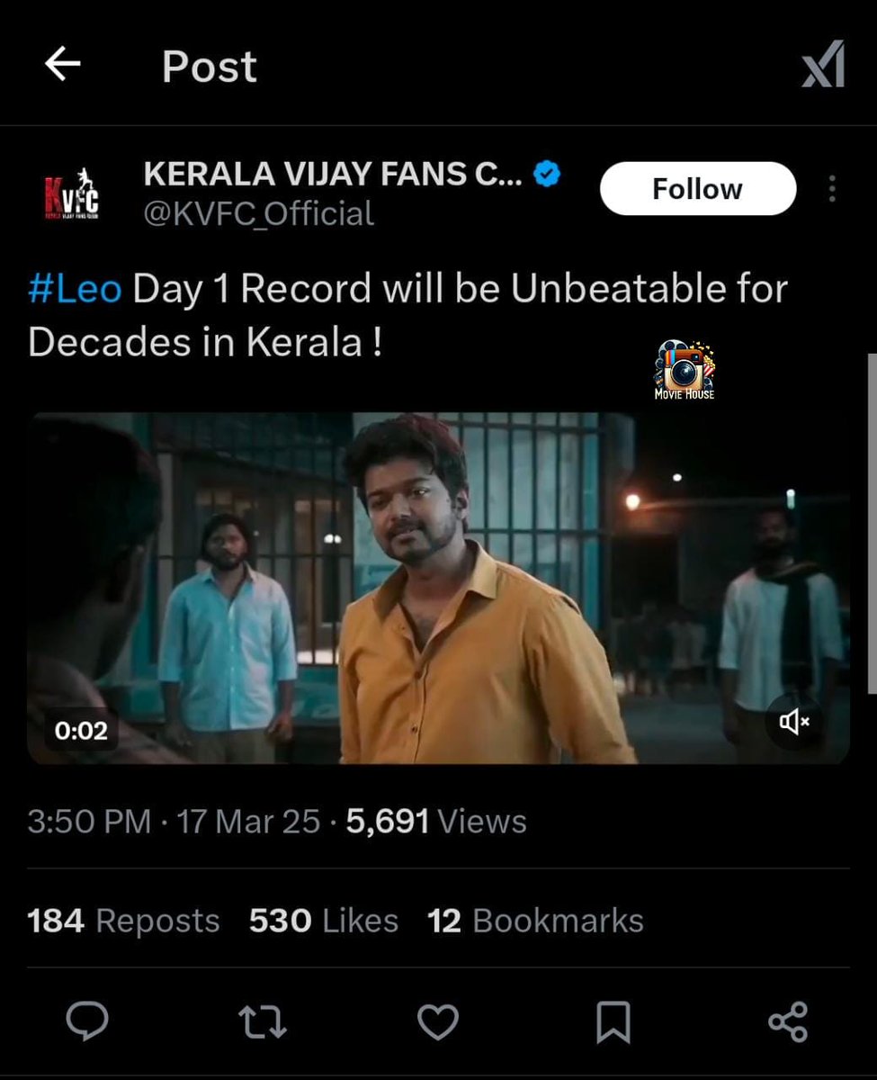 MovieHouse2023's tweet photo. Mudunja Thoda Soldra
Post Deleted 😂😹🔥

@KVFC_Official 🤣 

#Empuran #EmpuraanfromMarch27 #EmpuraanOnMarch27th #EmpuraanMonth #Mohanlal #ThalapathyVijay #Leo #Vijay https://t.co/MNSfYqlH2D