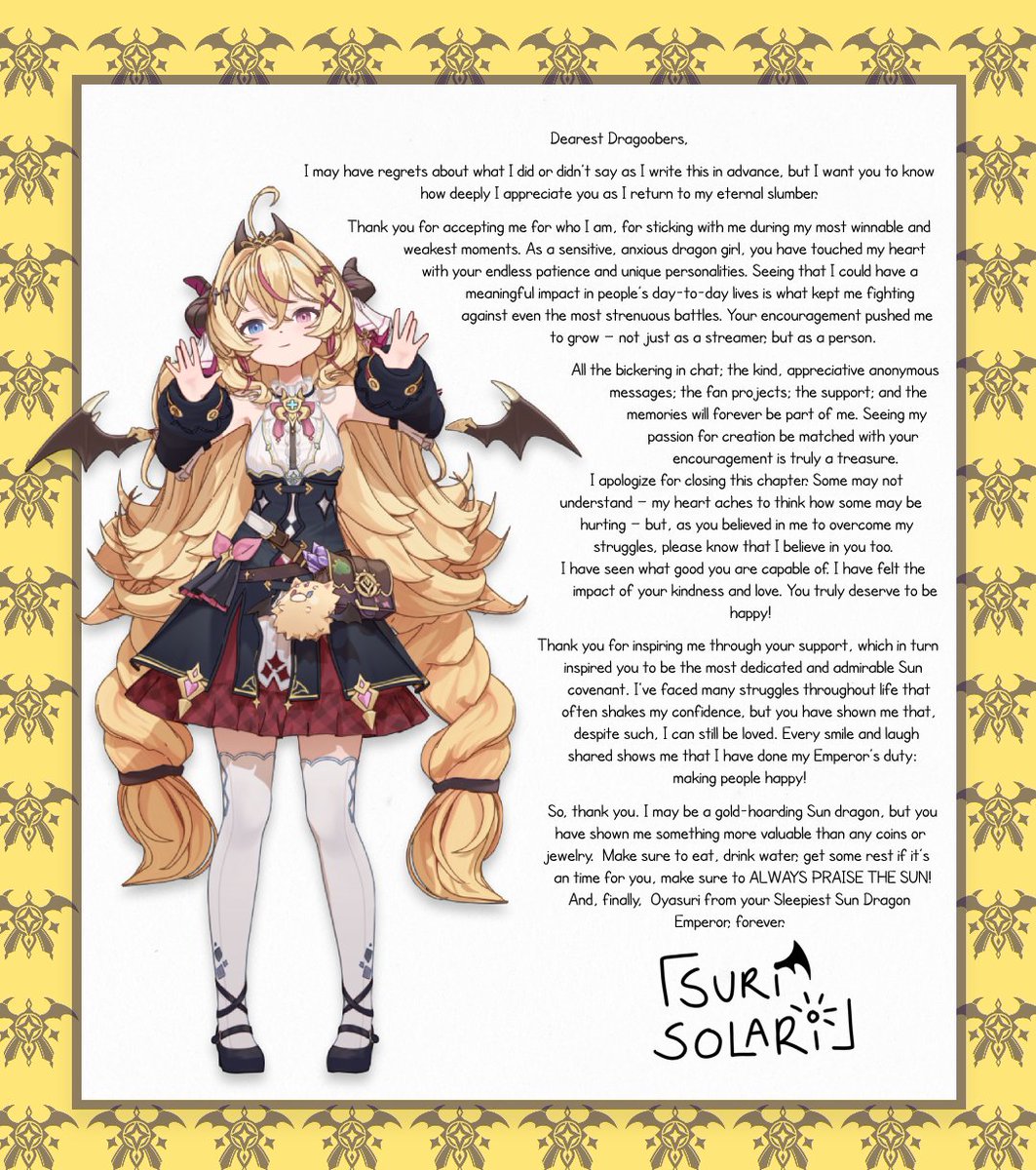 【 a letter to you 】

🔆 PRAISE THE SUN !!!🔆
see you on the flip side! ( ・∇・)