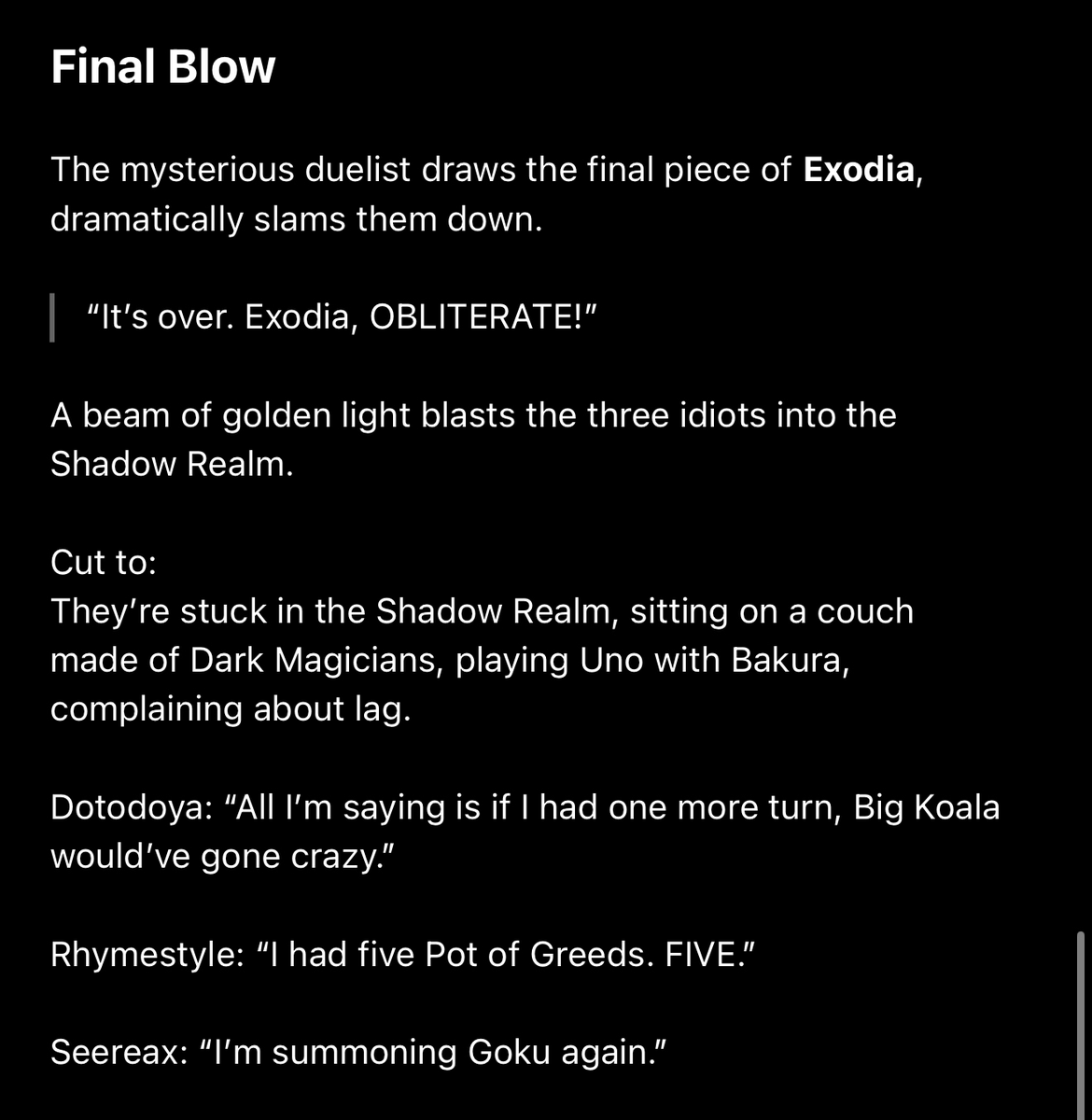 Rhymestyle's tweet photo. i asked chatgpt how the three idiots are losing a shadow game in battle city and..... WHY DID IT GET OUR MANNERISMS SOO ACCURATELY? This is a 3v1 duel LMAOO https://t.co/T5LIbBaiUl