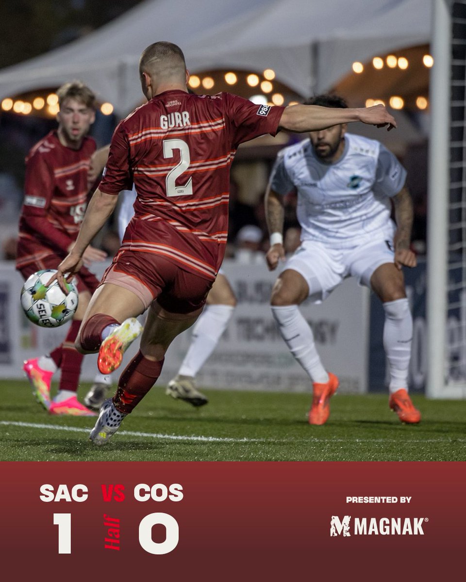 SacRepublicFC's tweet photo. HT | The Boys in Red lead by 1 with Jack Gurr's goal β½οΈ
#SACvCOS https://t.co/f5TQB1sc8O