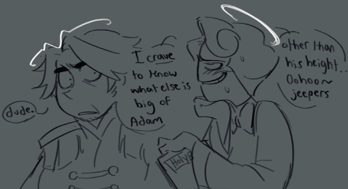 Ava_Hazbinbin's tweet photo. Adam x St. Peter Doodle <3

#guitargates #HazbinHotel https://t.co/W6quGSdHR6