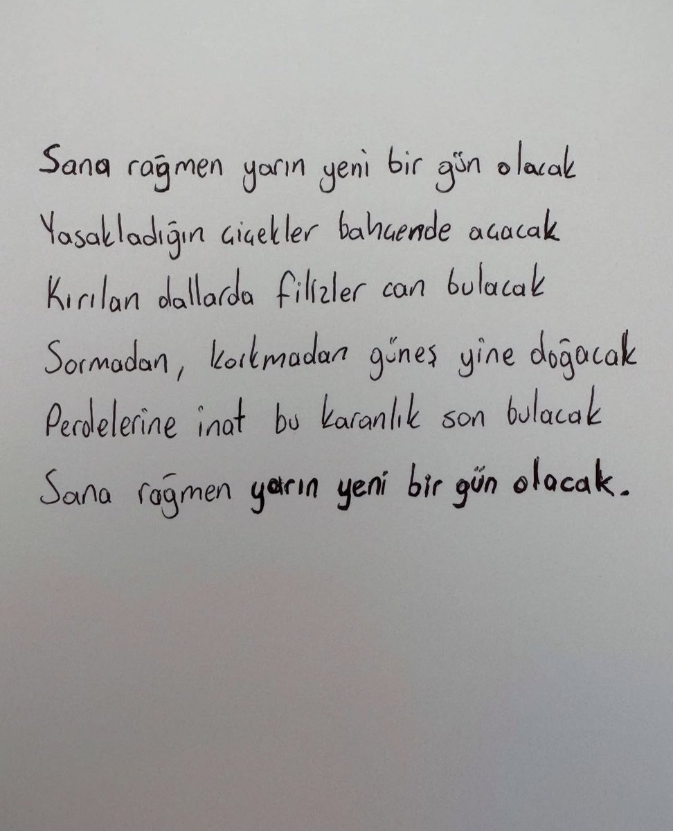 sana rağmen