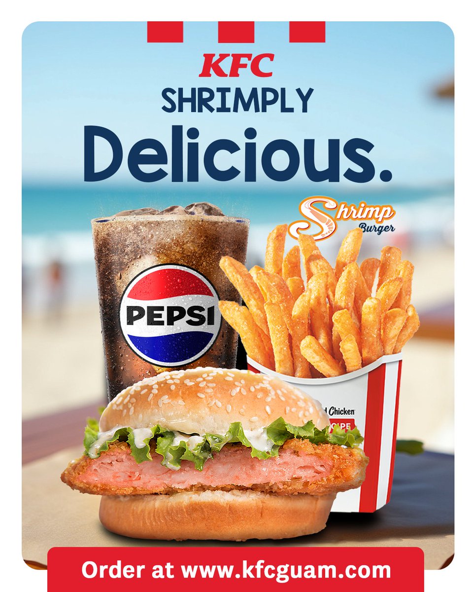 KFC_Guam's tweet photo. Seafood lovers, this one’s for you! 🦐 🐟 Crispy, golden, and just what you need this Lenten season! No regrets, no hassle, just good food!

Get it today at KFC Guam! Online ordering available through Good To Go and Uno Go. Visit the link to order online: https://t.co/lNbpAqw0JB https://t.co/erSVO8zXO2