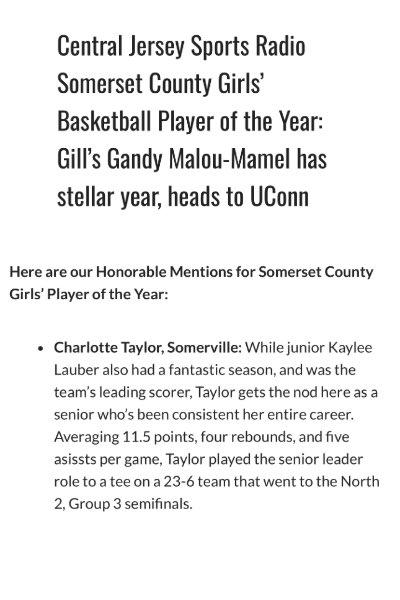 Great Job <a href="/Char_taylor25/">Charlotte Taylor</a> and <a href="/VilleWBBall/">SomervilleHS WBB</a> looking forward to the next 4 <a href="/WilkesWBB/">Wilkes University WBB</a> 

cjsportsradio.com/2025/03/22/cen…