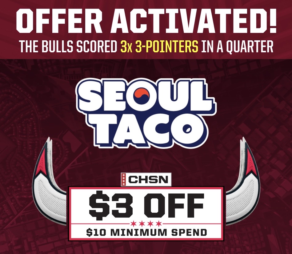 Bulls on CHSN (@chsn_bulls) on Twitter photo 🚨 THE BULLS ARE HOT 🚨
They’ve hit 3 three-pointers in the 1st quarter, unlocking $3 off at <a href="/SeoulTaco/">SEOUL TACO | 🌮 Korean-Mexican Street Fare</a>! 🌮🔥
It’s not too late to register—head to bit.ly/3DahVkc NOW to claim your free offer before time runs out.
How to Redeem:
1️⃣ Register for free at 🚨 THE BULLS ARE HOT 🚨
They’ve hit 3 three-pointers in the 1st quarter, unlocking $3 off at <a href="/SeoulTaco/">SEOUL TACO | 🌮 Korean-Mexican Street Fare</a>! 🌮🔥
It’s not too late to register—head to bit.ly/3DahVkc NOW to claim your free offer before time runs out.
How to Redeem:
1️⃣ Register for free at