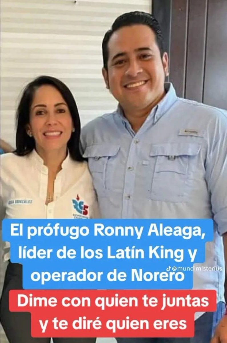 Todos estos maleantes serán beneficiarios si gana esta señora. El Ecuador pende de nuestra decisión: Libertad o mafias.