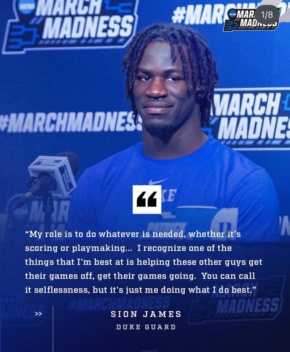 Sion James everyone. A true teammate. LETS GO DUKE!!!! 👿😤🔥