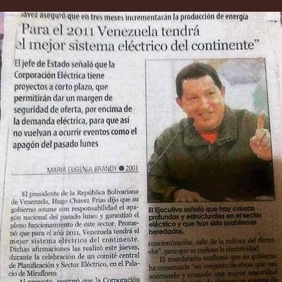 <a href="/Deytsy/">#MiDisposicionero</a> Dime algo , se cumplió lo que el cáncer de chavez prometió , aparte el tren tinaco - Anaco 

Y el saneamiento del río Guaire , y el segundo puente del lago .. 

Quebró a PDVSA , SIDOR, CORPOELEC, AGROPATRIA, MOVILNET, ETC 

CRISIS ELECTRICA, 4 O MAS HORAS SIN LUZ , INFLACIÓN