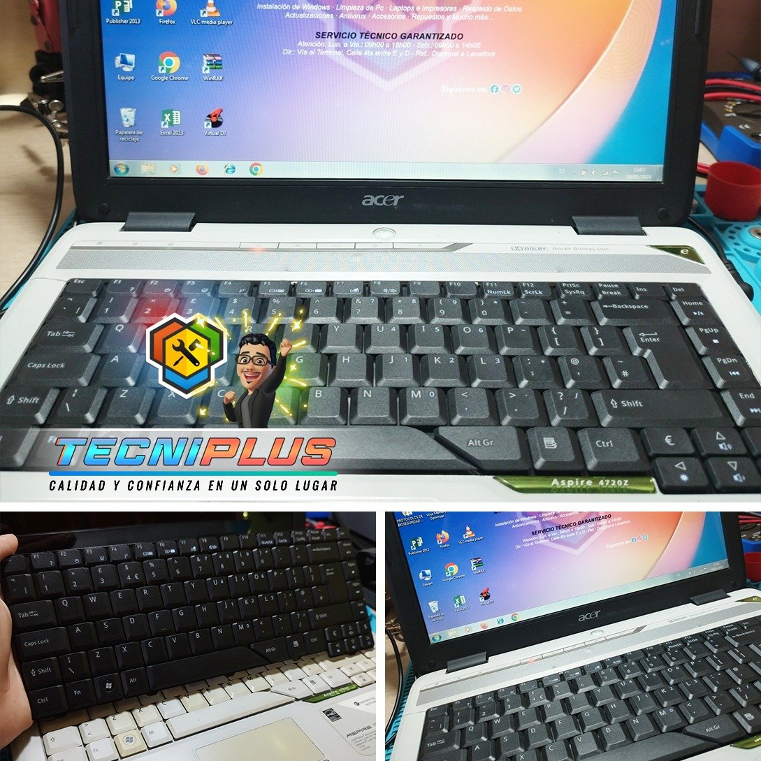 Teclado + instalación a bajo costo. 
Realizamos el test del nuevo teclado con una herramienta especializada, luego procedemos con la instalación; Servicio técnico con resultados exitosos. 

→ instagram.com/tecniplus.ec
