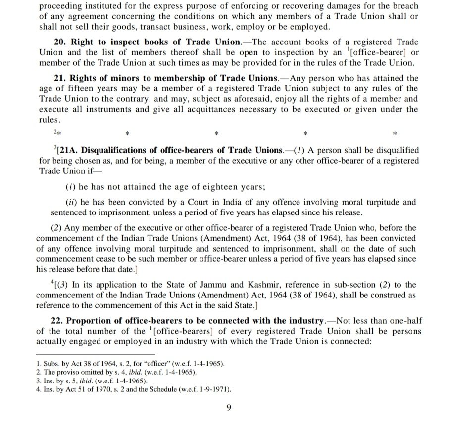 bankpediaa's tweet photo. All unions must share last year’s balance sheets, annual statement of accounts as per Section 20 of the Trade Unions Act, 1926, for transparency in financial dealings. #UnionTransparency
@ChVenkatachalam
@kmarkri 
@UFBUIndia
@idesibanda https://t.co/3Cz4Z56Cqf