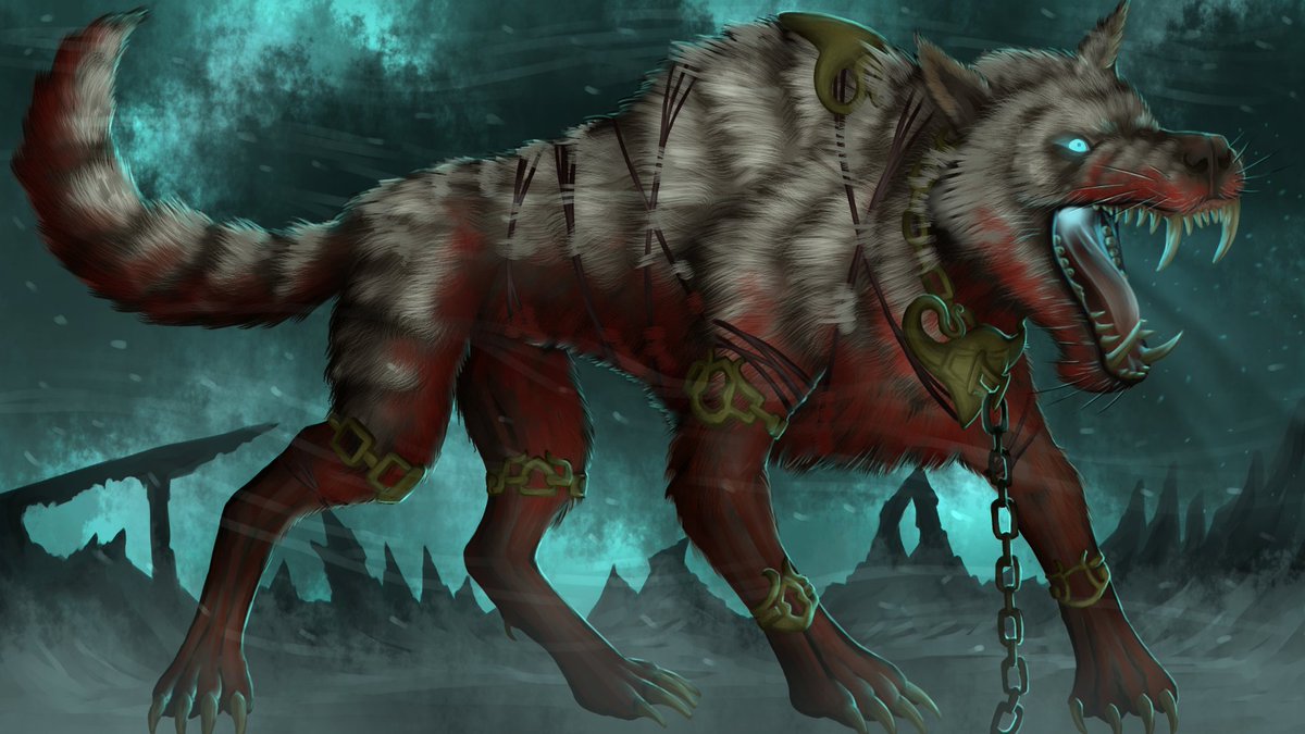 Jsochart's tweet photo. “Garm”💀🐺#godofwar #ragnarok #garm #canine  #jotunn  #helheim #fantasyart #painting #fanart #jsochart 
🎮  https://t.co/ZF9Ie5U8m0⚔️ https://t.co/zssvbuohkV