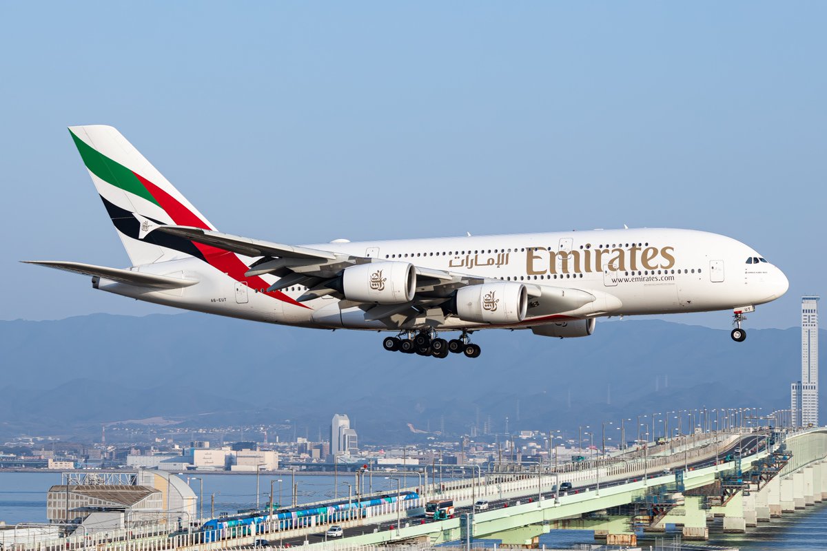 kup_0112's tweet image. Emirates
A380-842/A6-EUT
at Kansai Int'l Airport #RJBB
2025 3/22
ー　ー　ー
初めて関空でEKのA380を好条件で撮った気がします。太陽が回ってくるこれからの時期が本当に楽しみです。