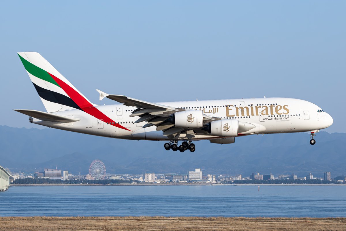 kup_0112's tweet image. Emirates
A380-842/A6-EUT
at Kansai Int'l Airport #RJBB
2025 3/22
ー　ー　ー
初めて関空でEKのA380を好条件で撮った気がします。太陽が回ってくるこれからの時期が本当に楽しみです。